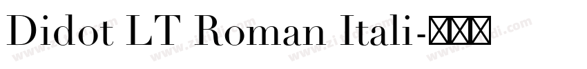 Didot LT Roman Itali字体转换